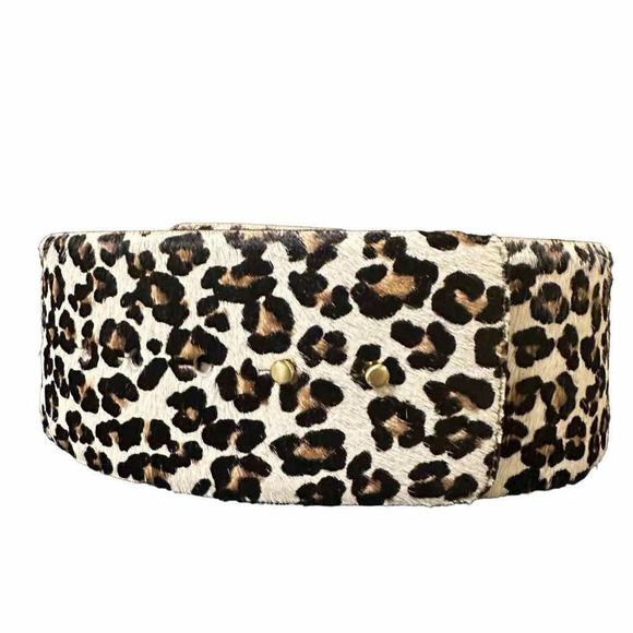 Ann Taylor Accessories Womeny Leather Belt Leopard SZ M - Picture 2 of 13